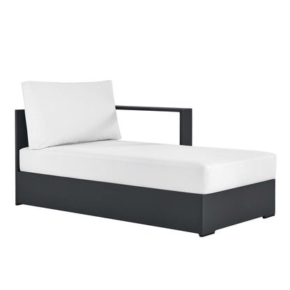 Tahoe Outdoor Patio Powder-Coated Aluminum Modular Right-Facing Chaise Lounge by Furniture for America