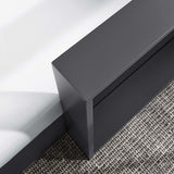 Aspen Outdoor Patio Powder-Coated Aluminum Modular Right-Facing Chaise Lounge in Gray White