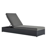 Aspen Outdoor Patio Powder-Coated Aluminum Chaise Lounge Chair in Gray Charcoal