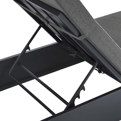 Tahoe Outdoor Patio Powder-Coated Aluminum Chaise Lounge Chair by Furniture for America