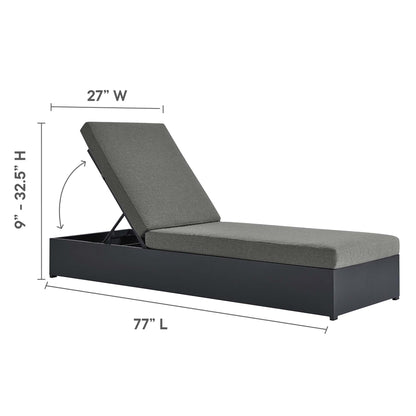 Tahoe Outdoor Patio Powder-Coated Aluminum Chaise Lounge Chair by Furniture for America