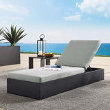 Aspen Outdoor Patio Powder-Coated Aluminum Chaise Lounge Chair in Gray Gray