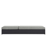 Aspen Outdoor Patio Powder-Coated Aluminum Chaise Lounge Chair in Gray Gray