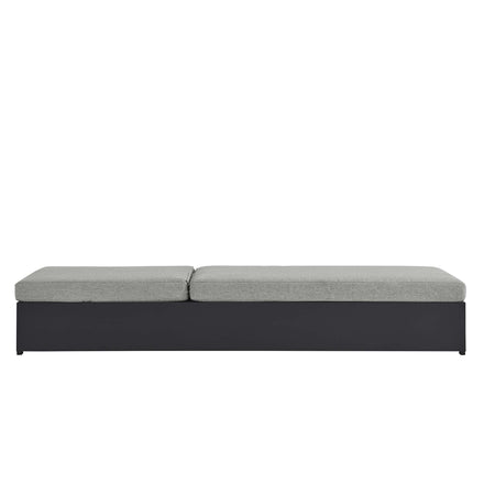 Tahoe Outdoor Patio Powder-Coated Aluminum Chaise Lounge Chair in Gray Gray