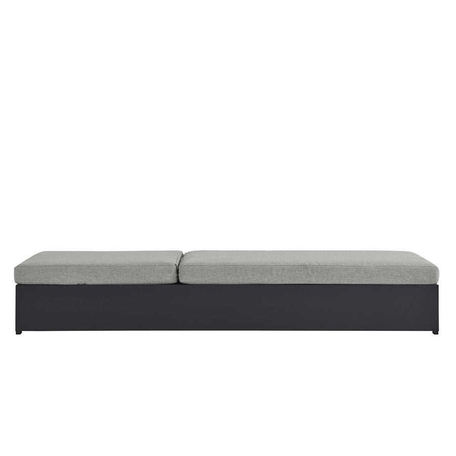 Aspen Outdoor Patio Powder-Coated Aluminum Chaise Lounge Chair in Gray Gray