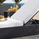 Aspen Outdoor Patio Powder-Coated Aluminum Chaise Lounge Chair in Gray White