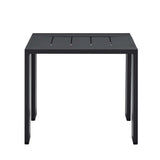 Aspen Outdoor Patio Powder-Coated Aluminum End Table in Gray