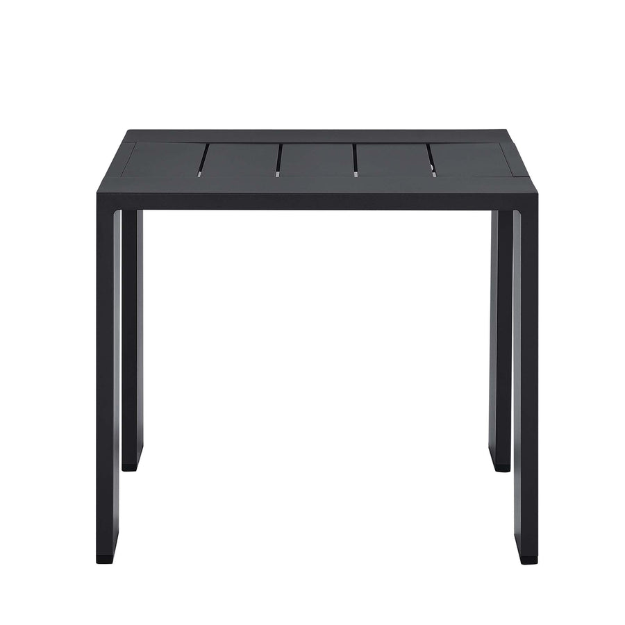 Aspen Outdoor Patio Powder-Coated Aluminum End Table in Gray