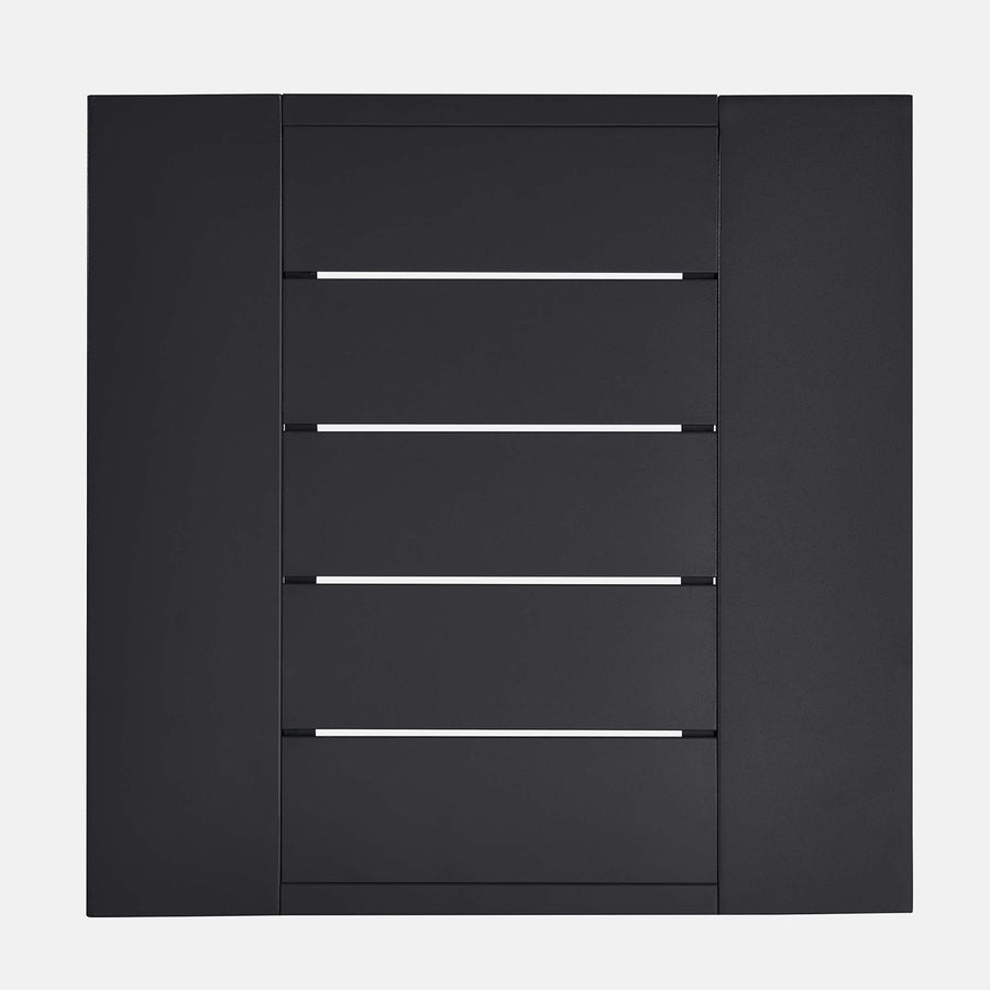 Aspen Outdoor Patio Powder-Coated Aluminum End Table in Gray