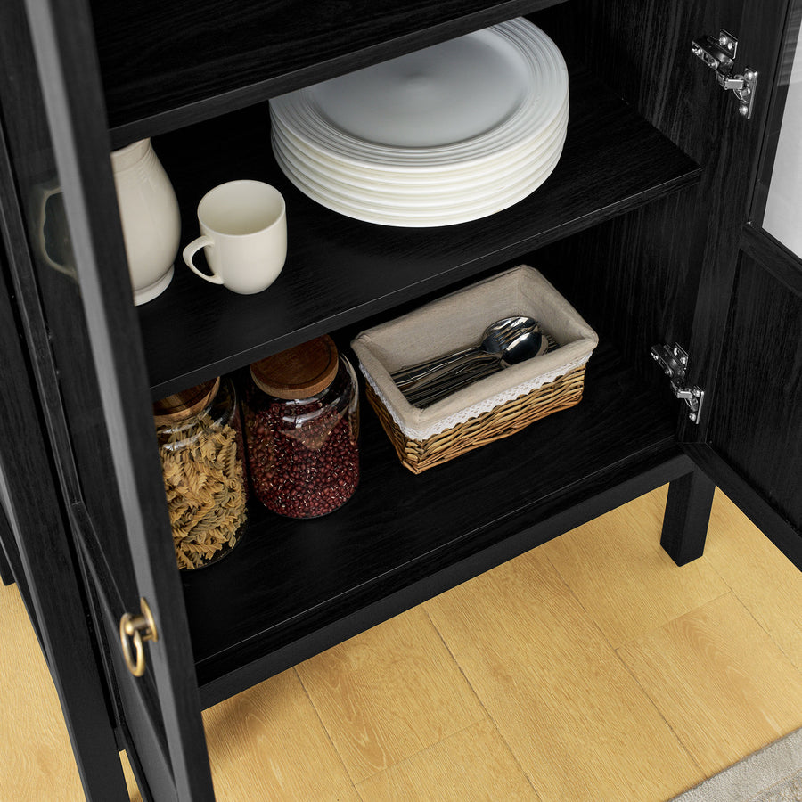 Aeroskobing Tall Arched Storage Display Cabinet in Black