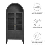 Aeroskobing Tall Arched Storage Display Cabinet in Black