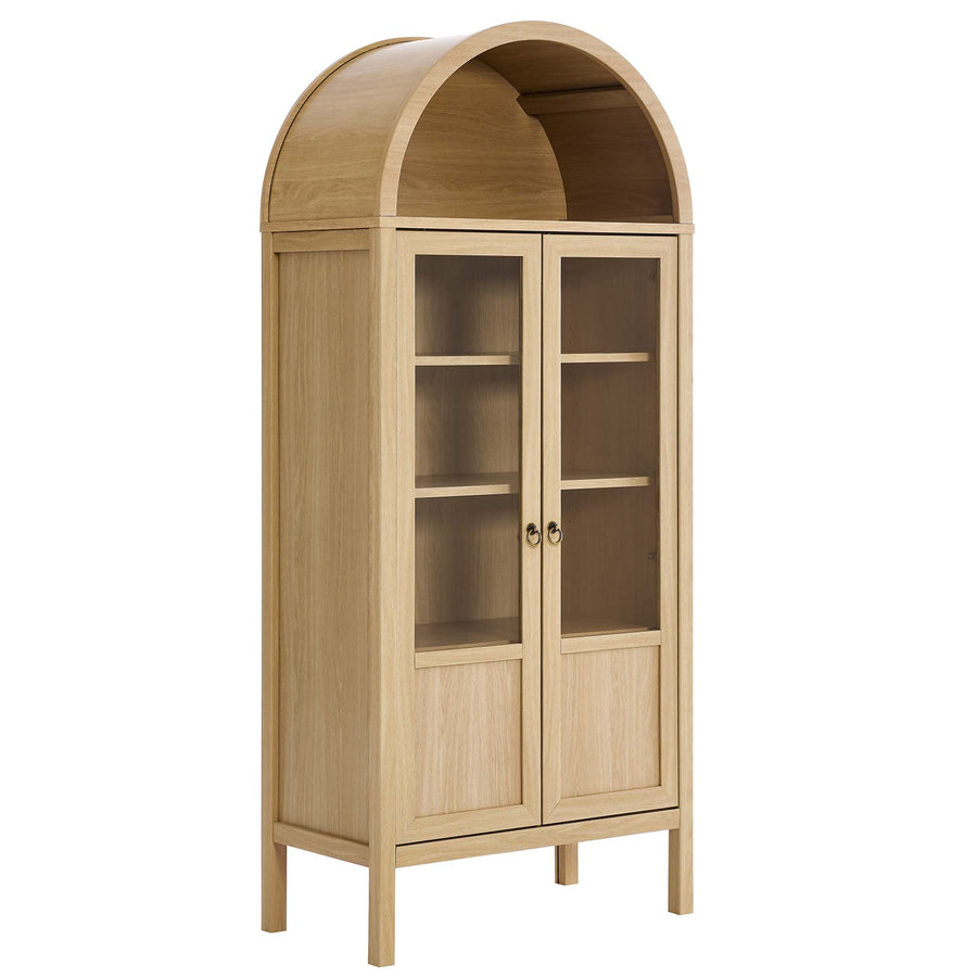Aeroskobing Tall Arched Storage Display Cabinet in Oak