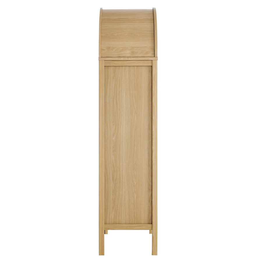 Aeroskobing Tall Arched Storage Display Cabinet in Oak
