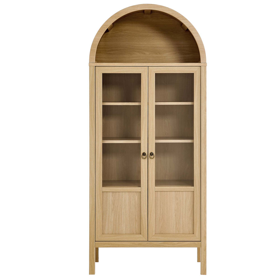 Aeroskobing Tall Arched Storage Display Cabinet in Oak