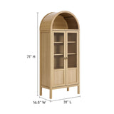Aeroskobing Tall Arched Storage Display Cabinet in Oak