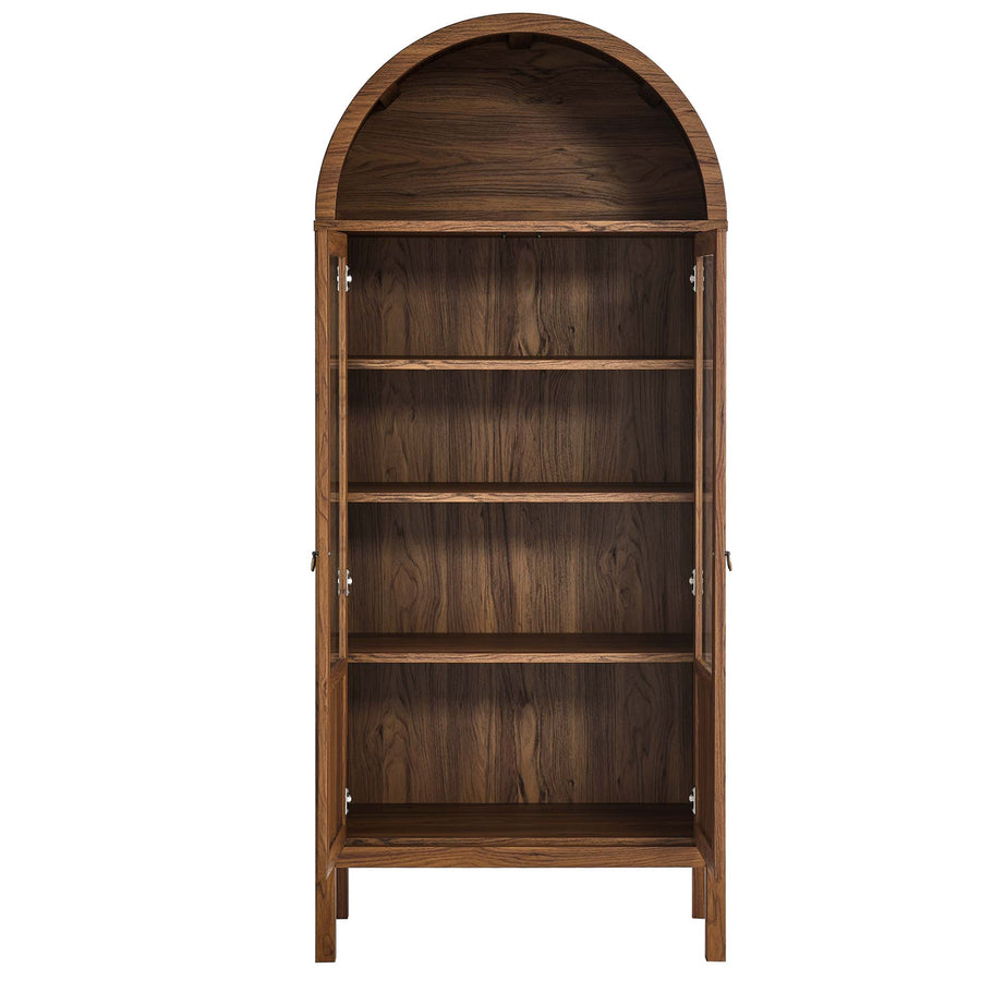Aeroskobing Tall Arched Storage Display Cabinet in Walnut