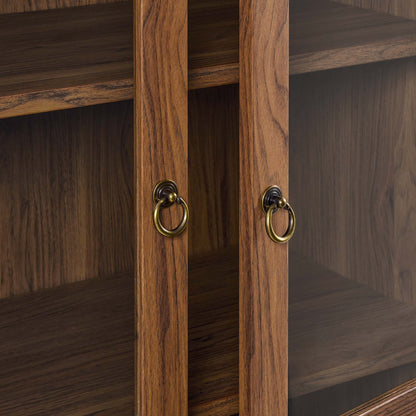Tessa Tall Arched Storage Display Cabinet by Furniture For America