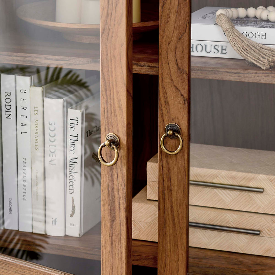 Aeroskobing Tall Arched Storage Display Cabinet in Walnut