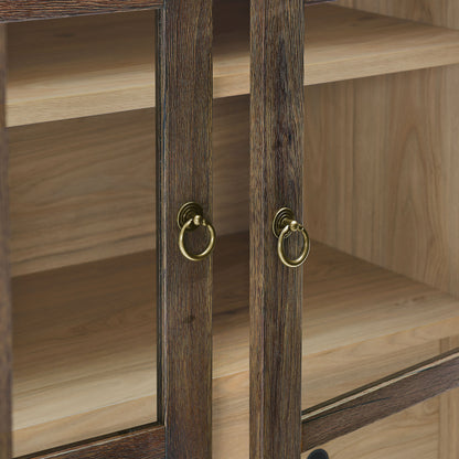 Nolan Tall Arched Storage Display Cabinet by Furniture For America
