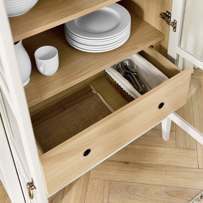 Nolan Tall Arched Storage Display Cabinet by Furniture For America