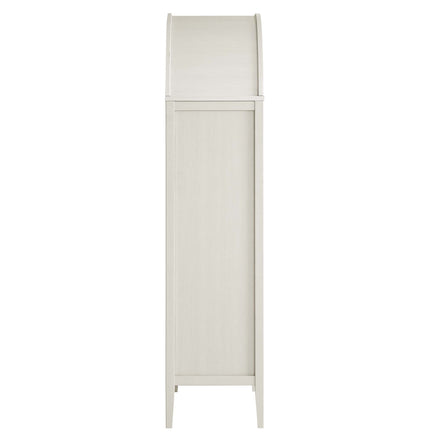 Nolan Tall Arched Storage Display Cabinet in White Oak