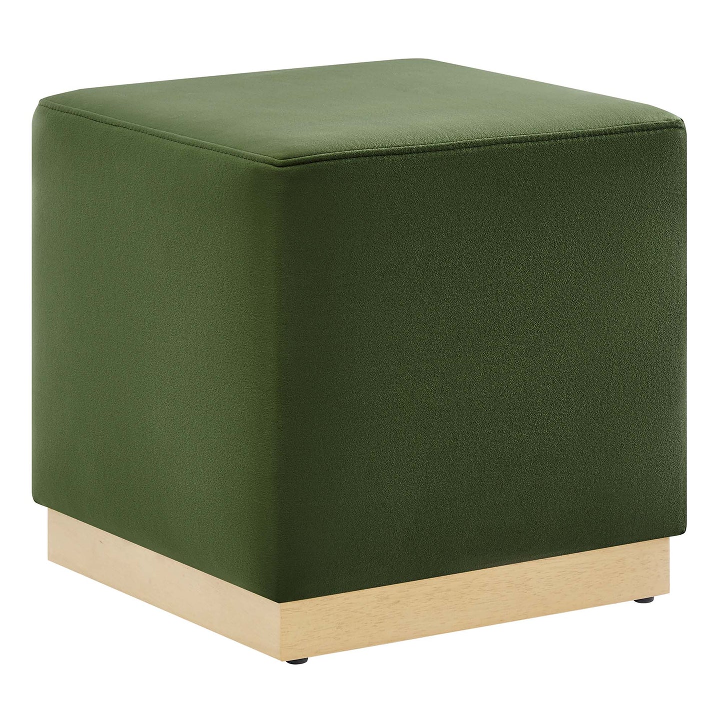 Tilden 17" Square Performance Velvet Upholstered Ottoman by Furniture For America