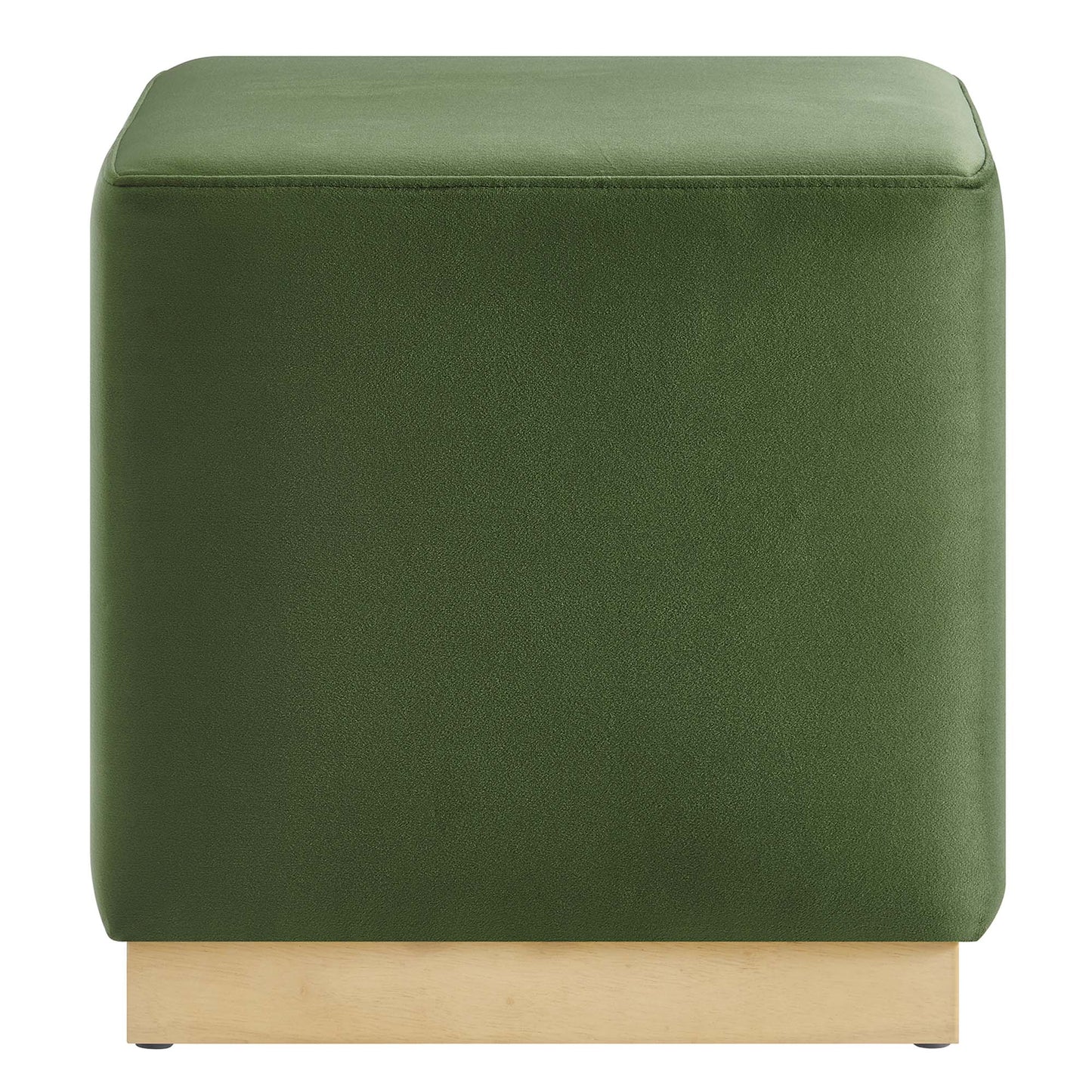 Tilden 17" Square Performance Velvet Upholstered Ottoman by Furniture For America