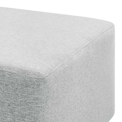 Callum Large 28" Square Woven Heathered Fabric Upholstered Ottoman by Furniture For America