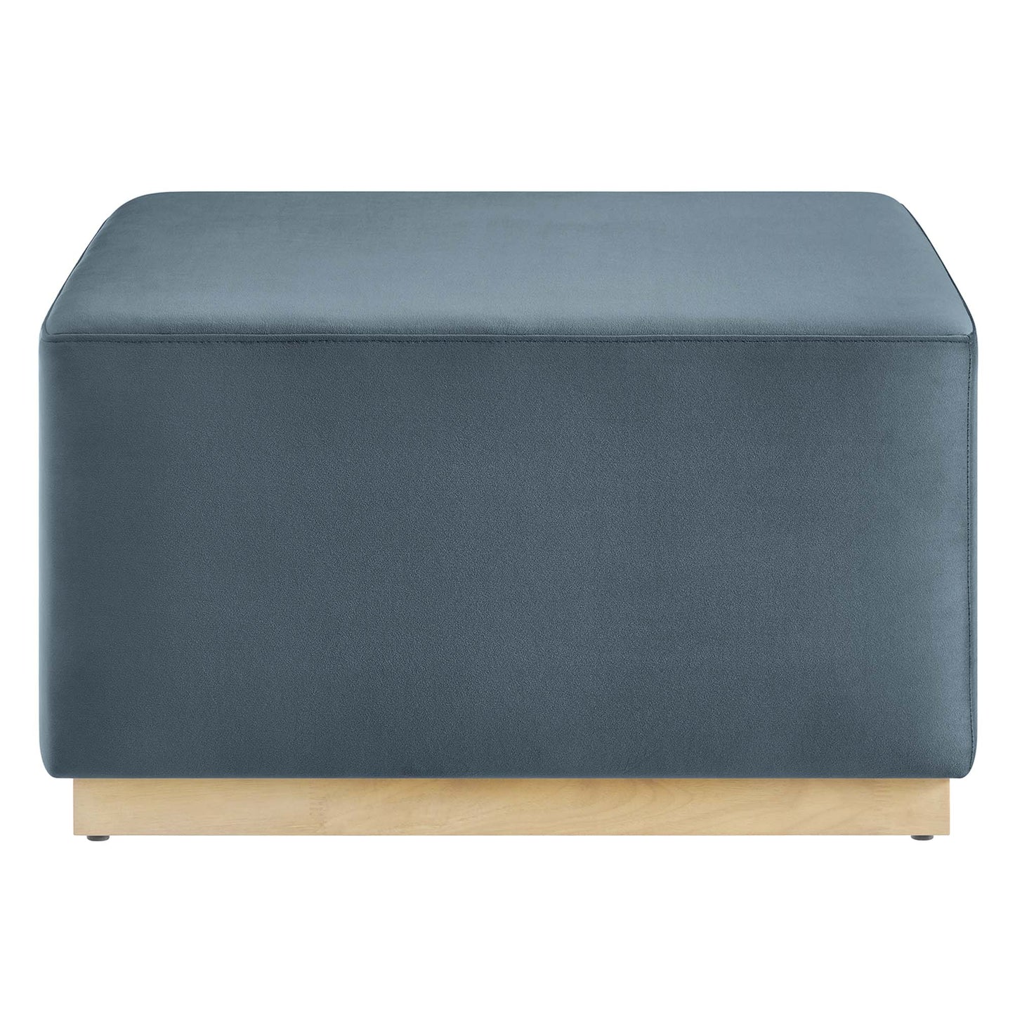 Tilden Large 28" Square Performance Velvet Upholstered Ottoman by Furniture For America