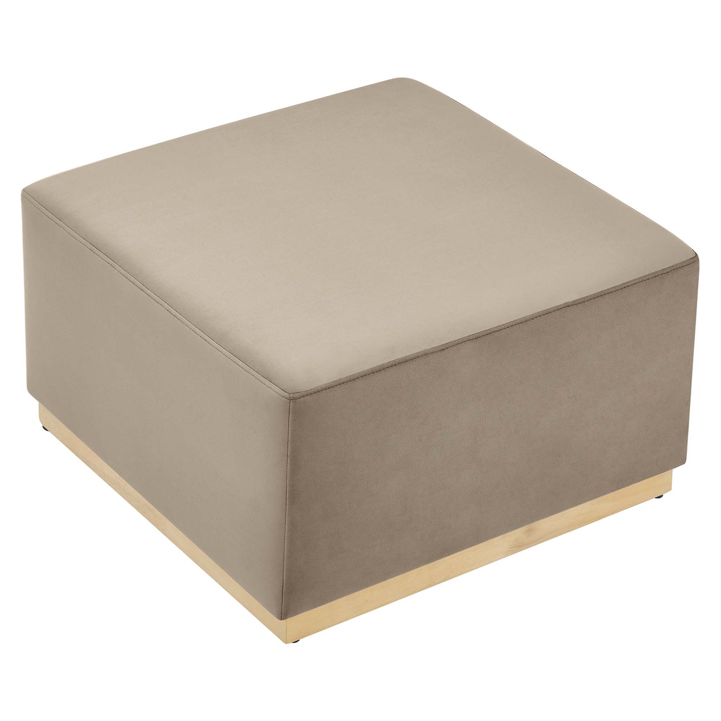 Tilden Large 28" Square Performance Velvet Upholstered Ottoman by Furniture For America