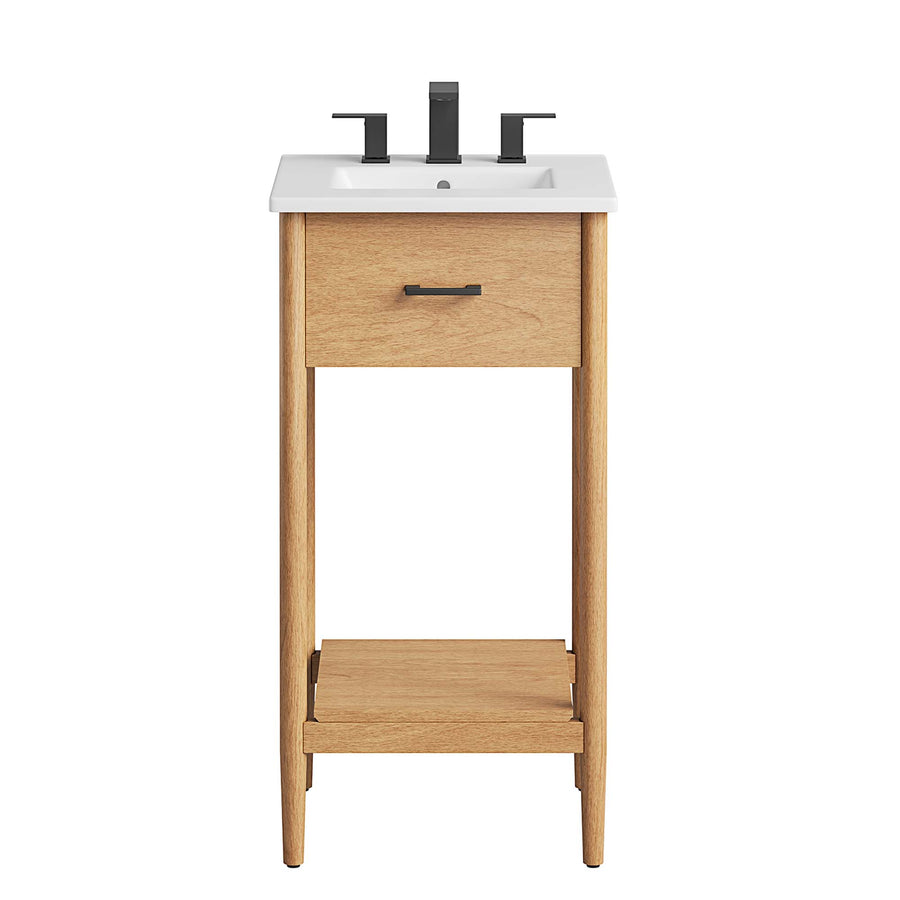 Quill 18" Bathroom Vanity in Natural White