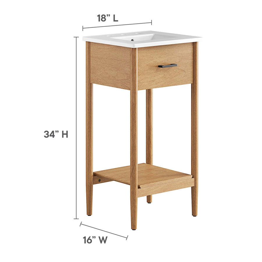 Quill 18" Bathroom Vanity in Natural White