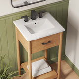 Quill 18" Bathroom Vanity in Natural White