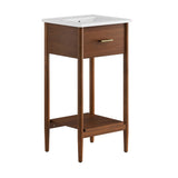Quill 18" Bathroom Vanity in Walnut White
