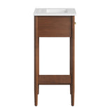Quill 18" Bathroom Vanity in Walnut White