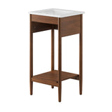 Quill 18" Bathroom Vanity in Walnut White