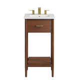 Quill 18" Bathroom Vanity in Walnut White