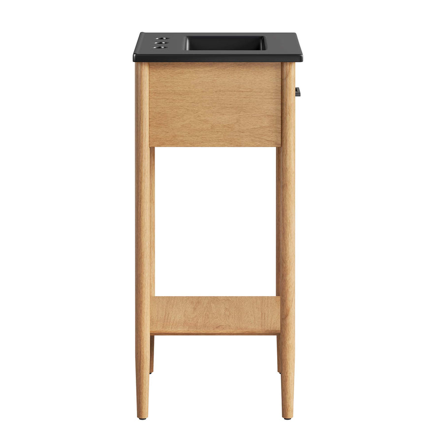 Quill 18" Bathroom Vanity in Natural Black