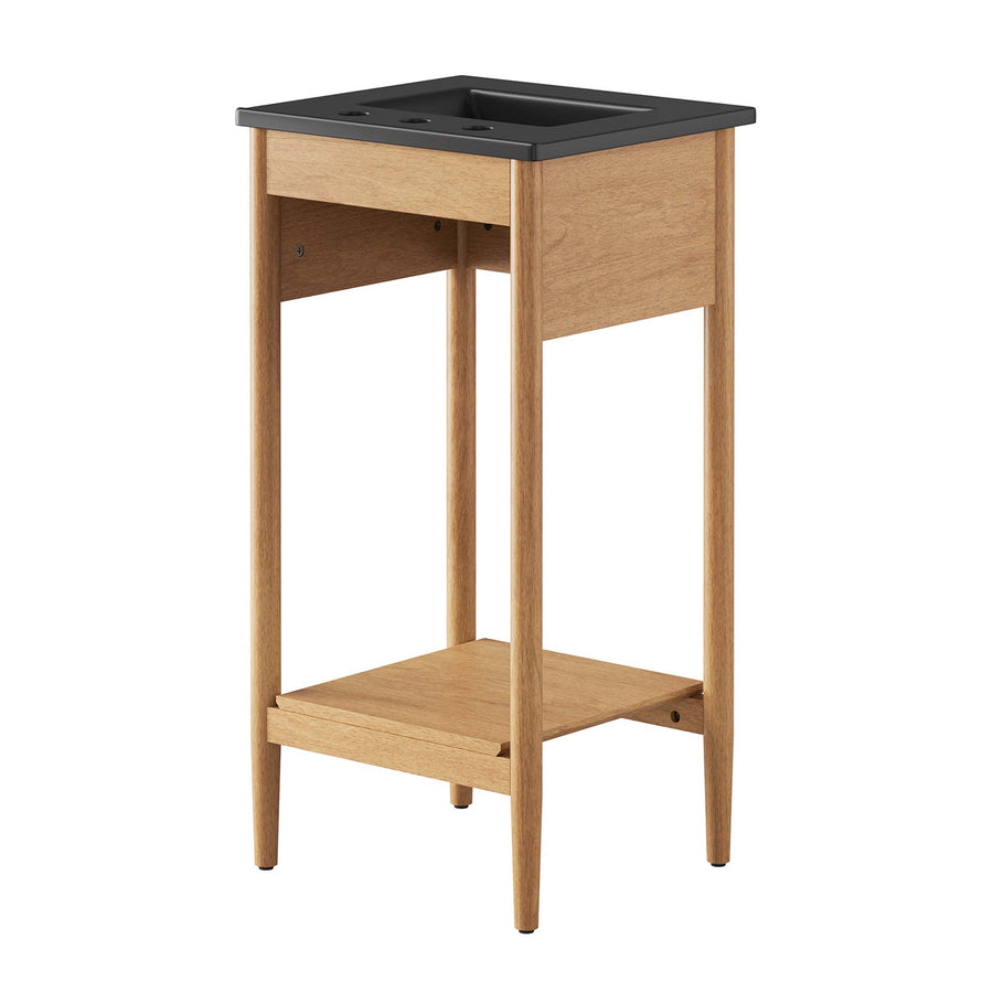 Quill 18" Bathroom Vanity in Natural Black
