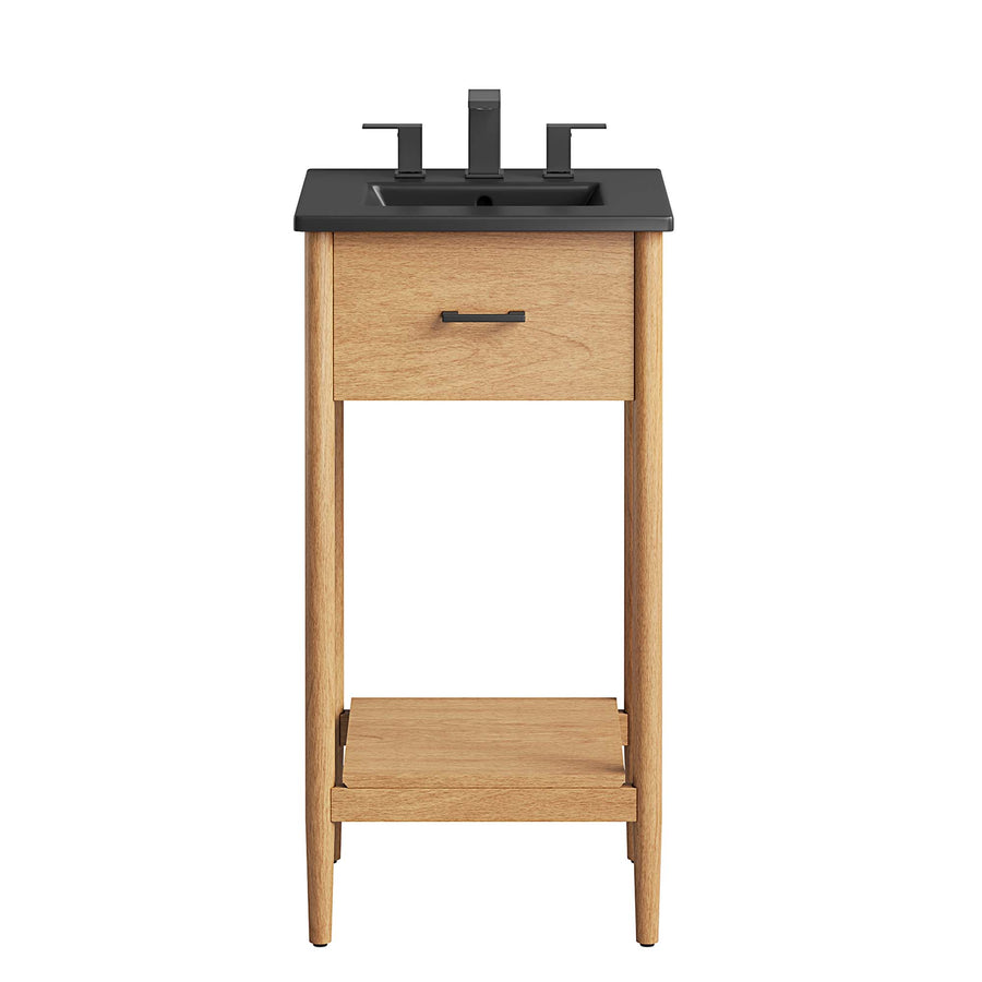 Quill 18" Bathroom Vanity in Natural Black