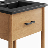 Quill 18" Bathroom Vanity in Natural Black