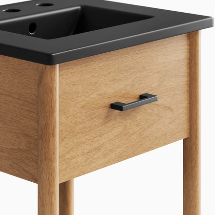 Zaire 18" Bathroom Vanity in Natural Black