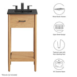 Quill 18" Bathroom Vanity in Natural Black