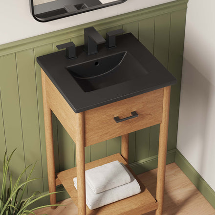 Zaire 18" Bathroom Vanity in Natural Black