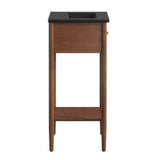 Quill 18" Bathroom Vanity in Walnut Black