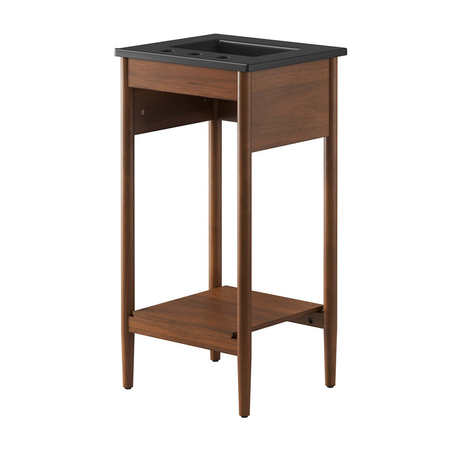 Quill 18" Bathroom Vanity in Walnut Black