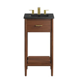 Quill 18" Bathroom Vanity in Walnut Black