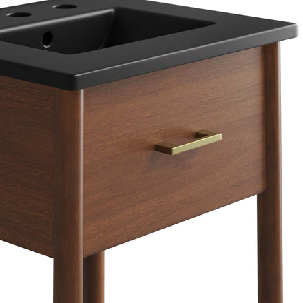Zaire 18" Bathroom Vanity in Walnut Black