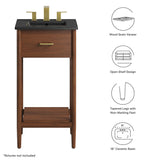 Quill 18" Bathroom Vanity in Walnut Black