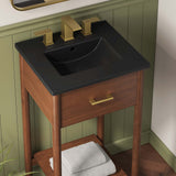 Quill 18" Bathroom Vanity in Walnut Black